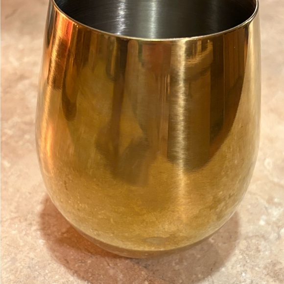 2 - VISKI - GOLD PLATED STAINLESS STEEL - WINE GLASSES / CUPS - Picture 4 of 8